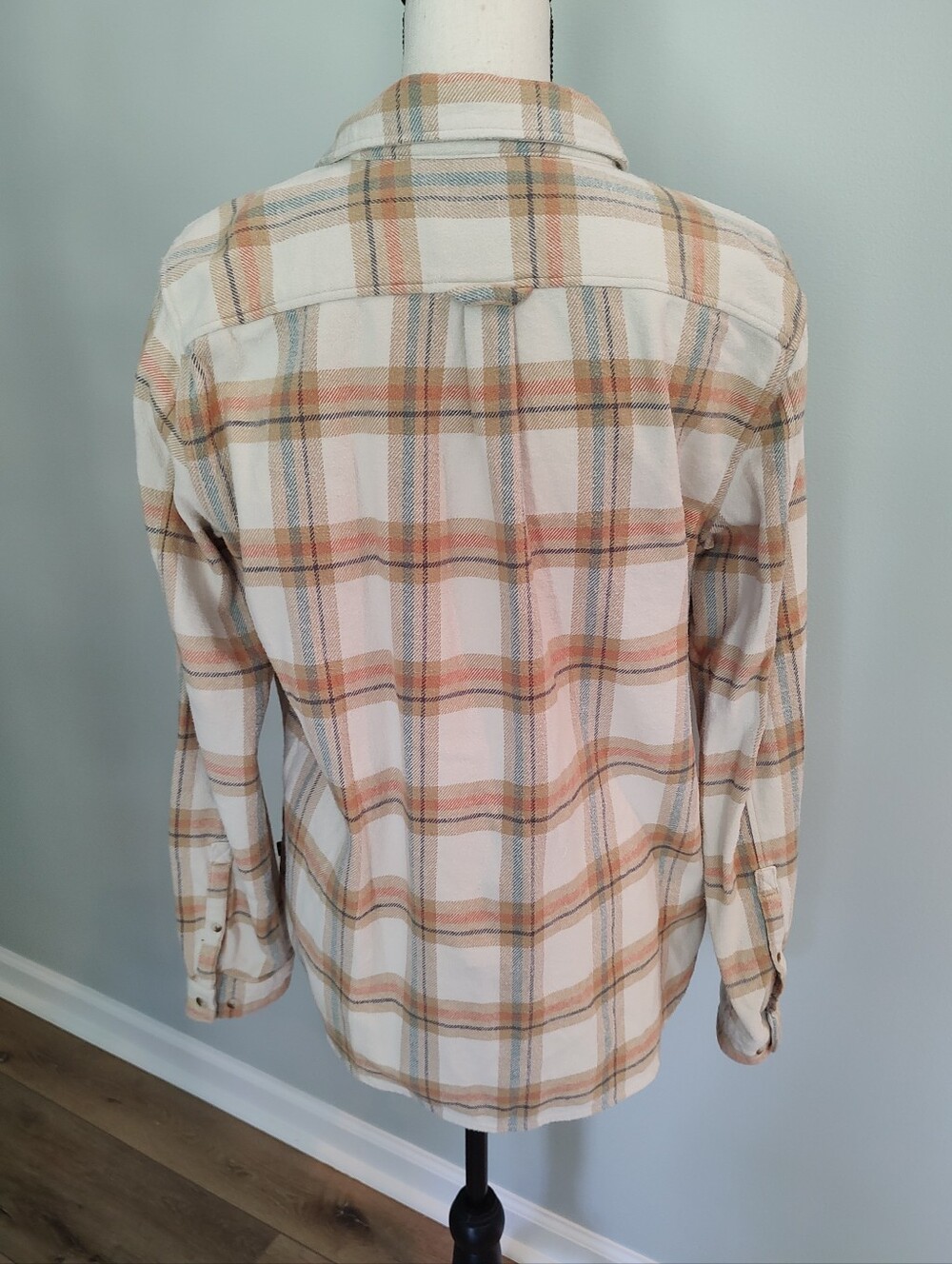 Fjallraven Ovik Heavy Flannel Relaxed Fit Shirt Women’s Gorpcore Cream Orange M - Picture 7 of 16